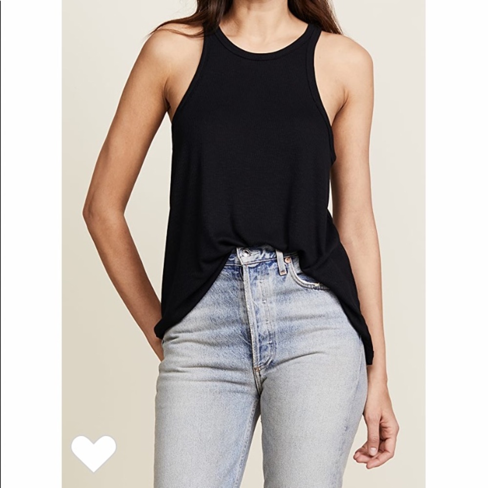 Free People black racer back flowy tank size xs